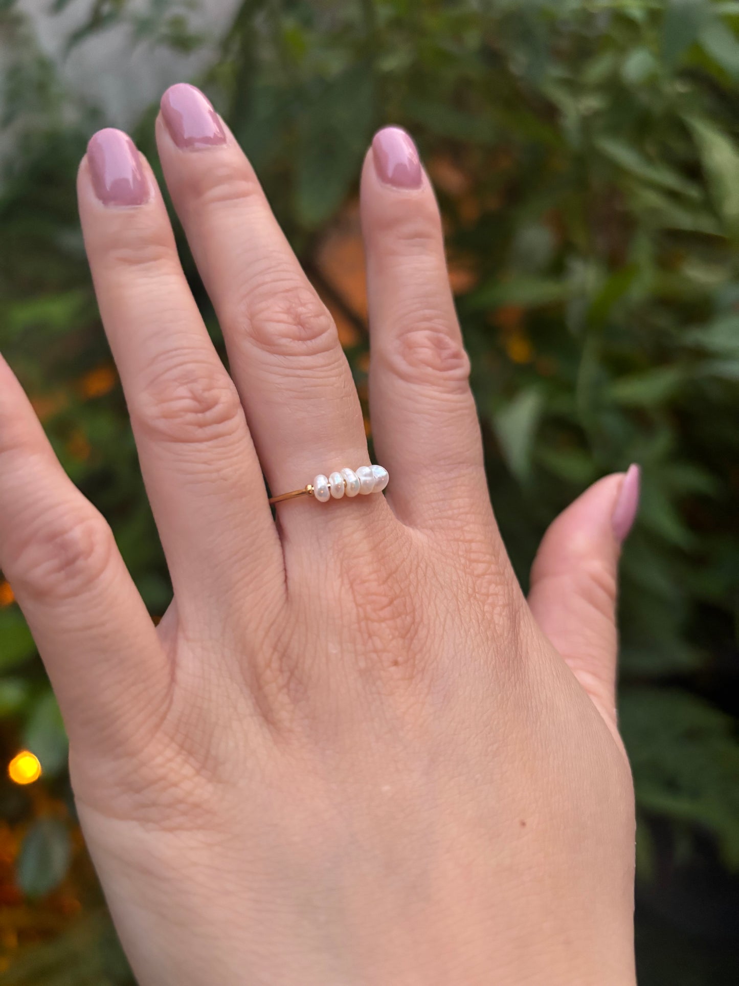 Freshwater pearl LIZ ring