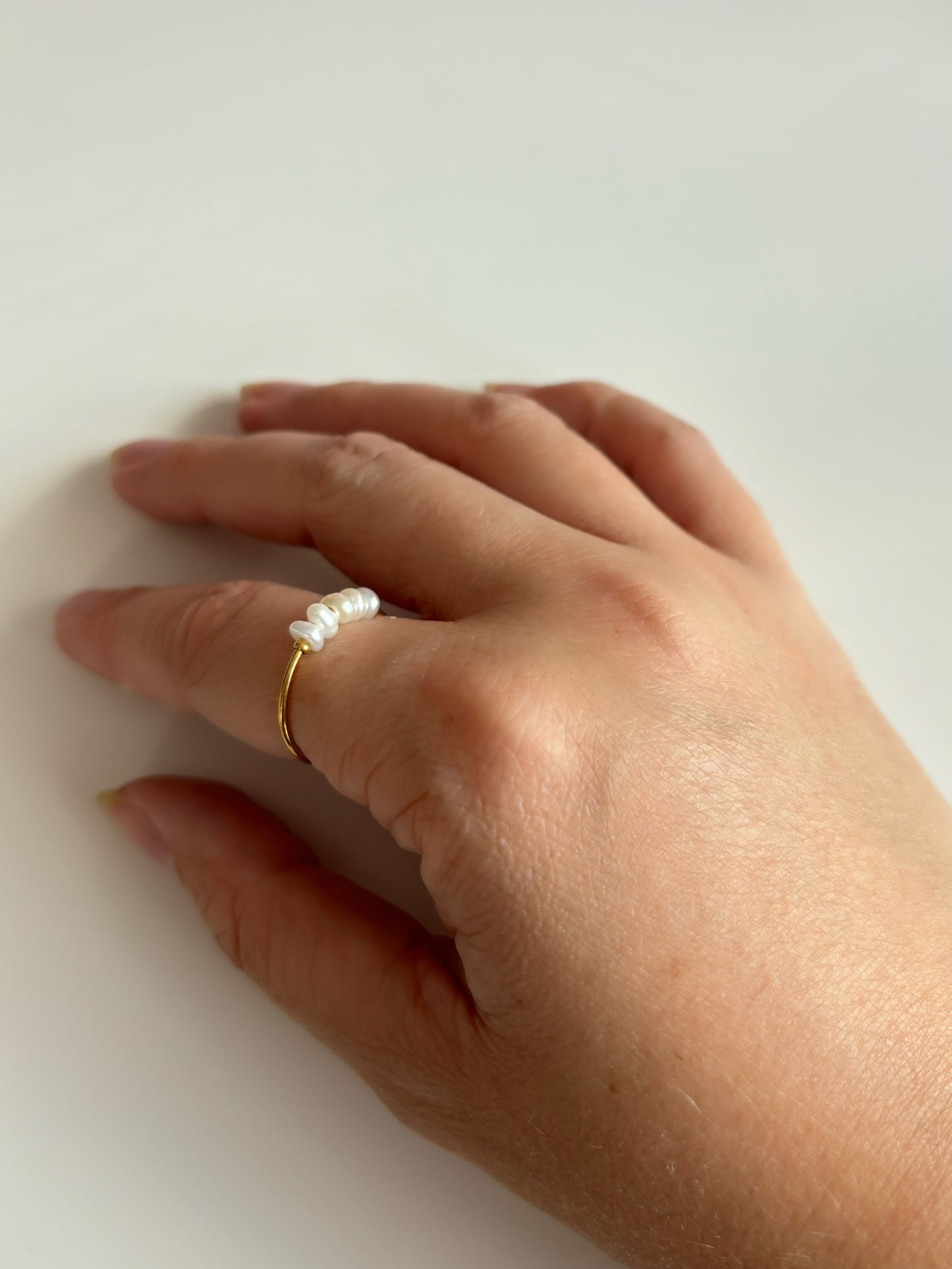 Freshwater pearl LIZ ring