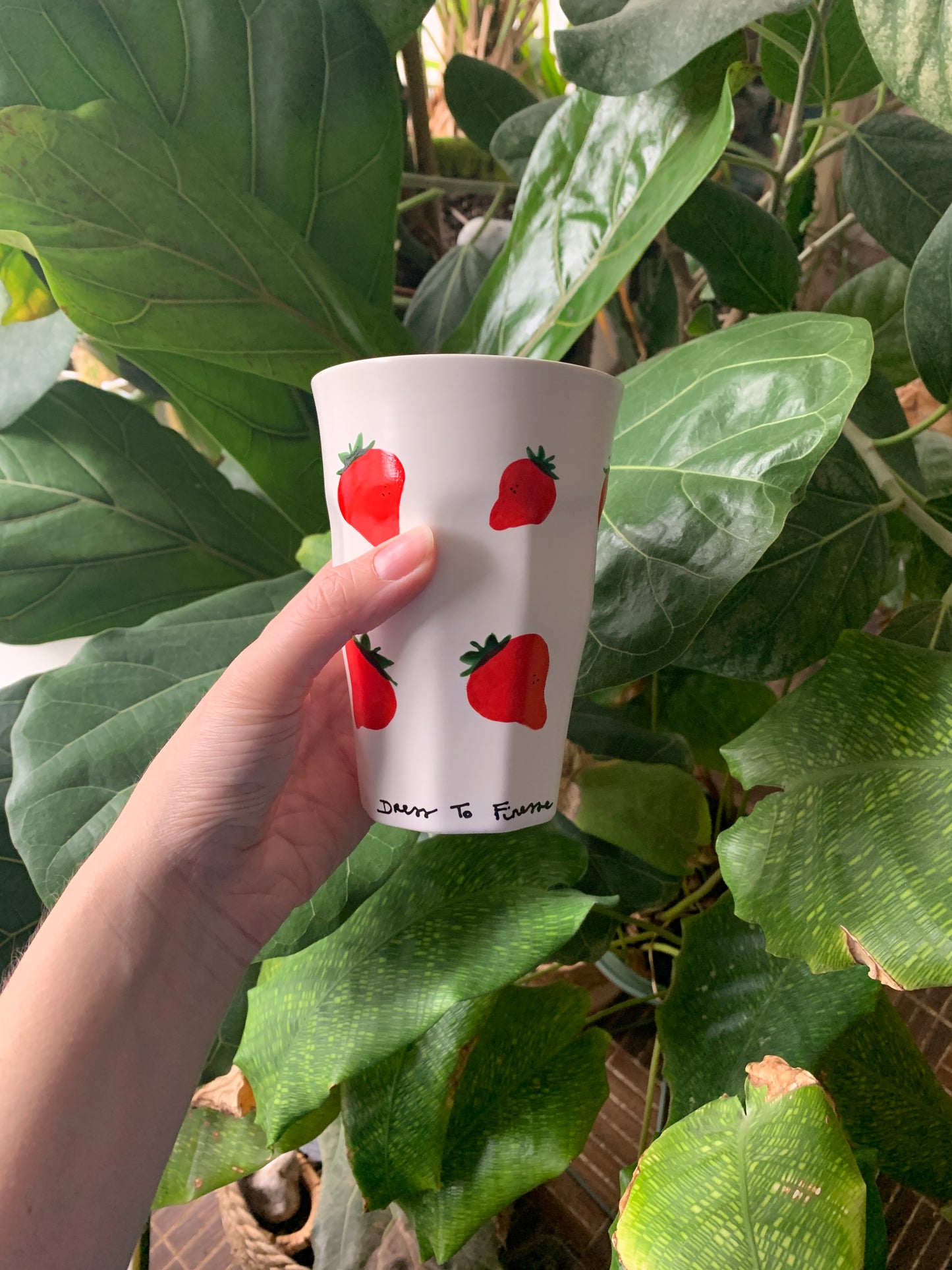 Porcelain FRUITY latte mug