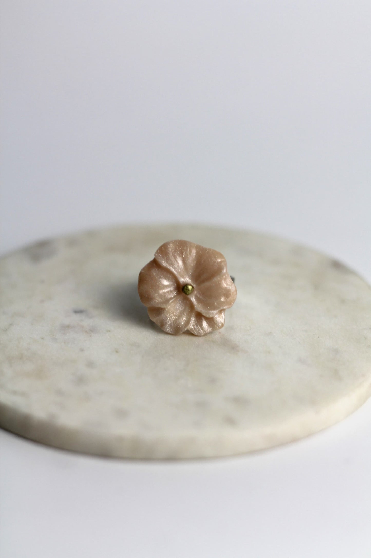 Flower Power ring (adjustable) - Poppy