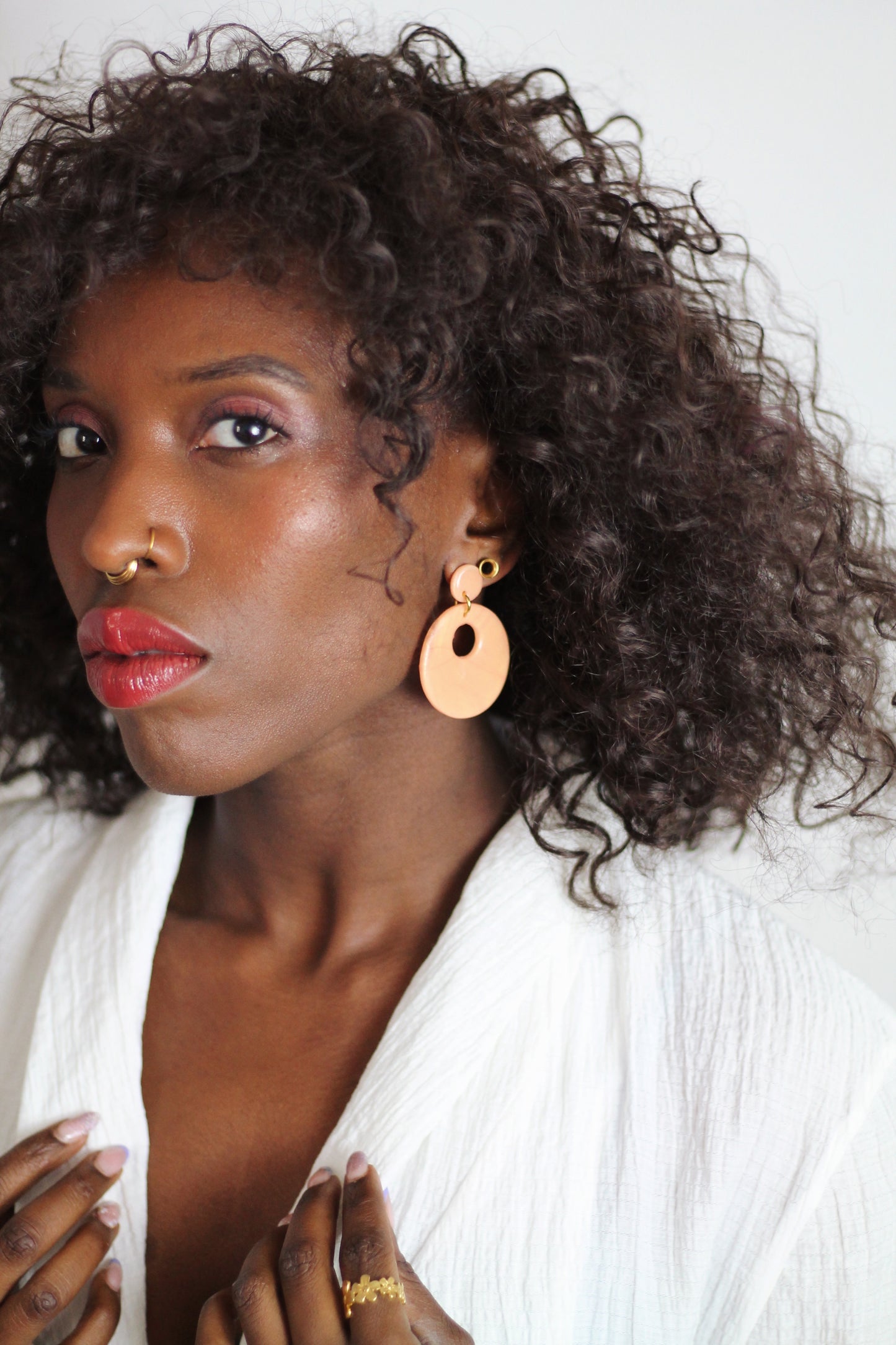 PATTI earrings - Peachy pink