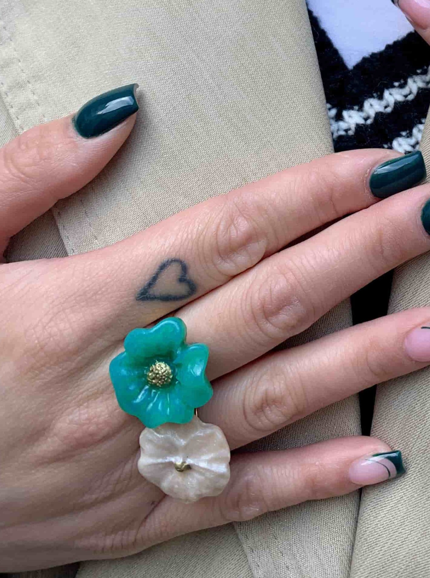 Flower Power ring (adjustable) - Fireweed