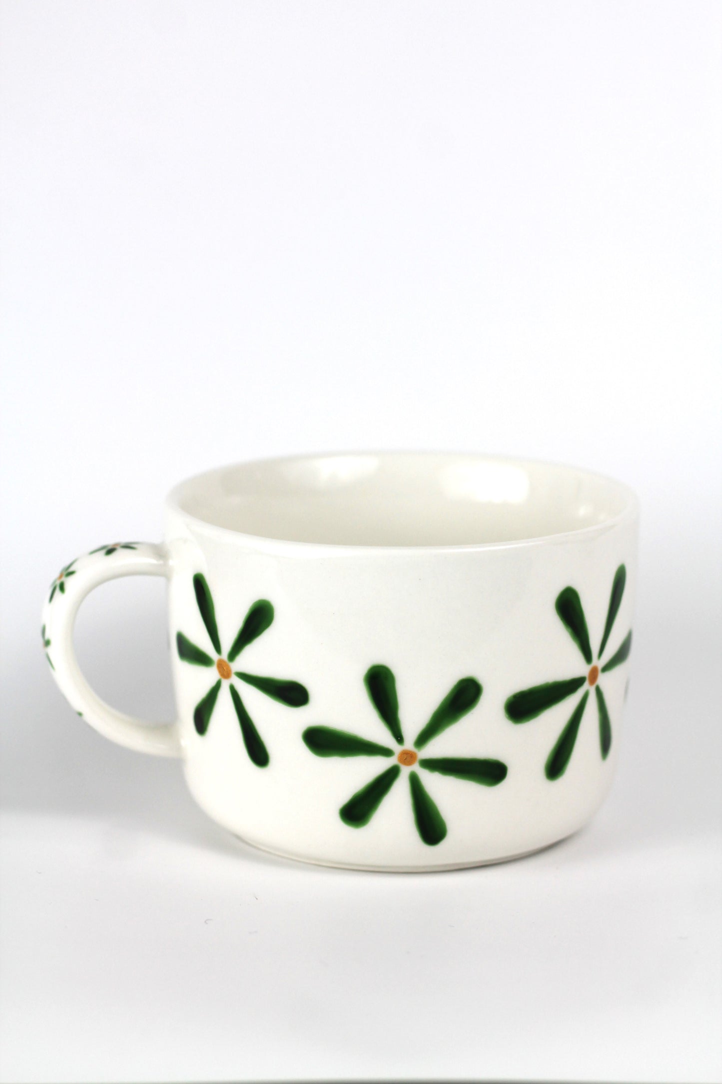 Porcelain FLOWER cappuccino mug