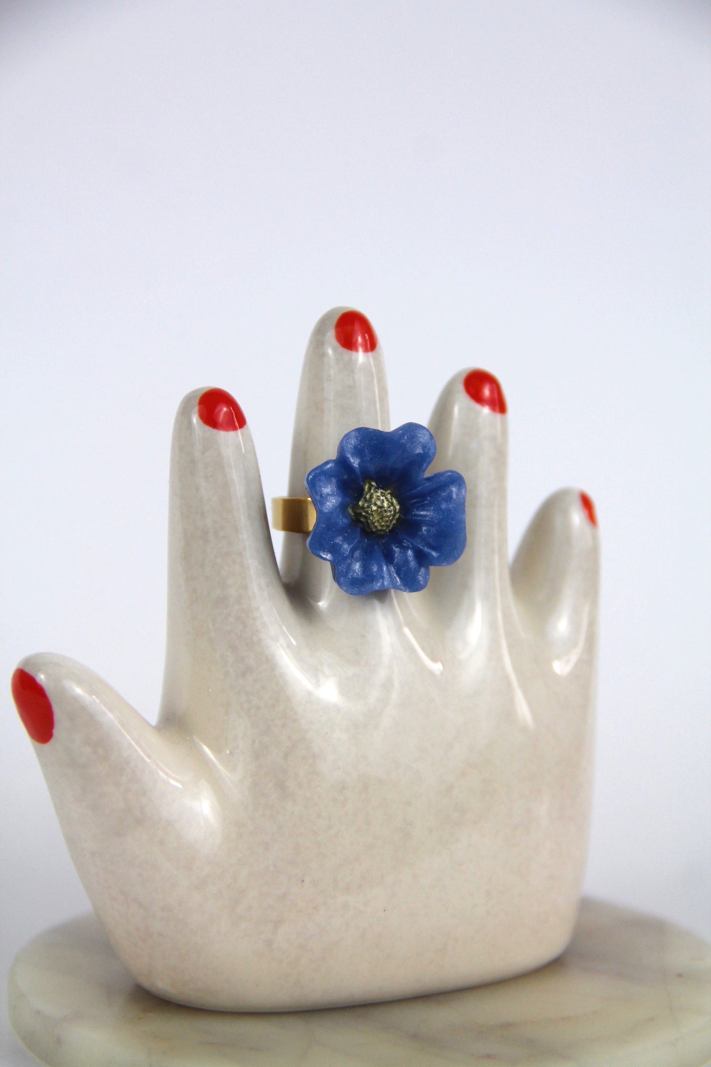 Flower Power ring (adjustable) - Fireweed