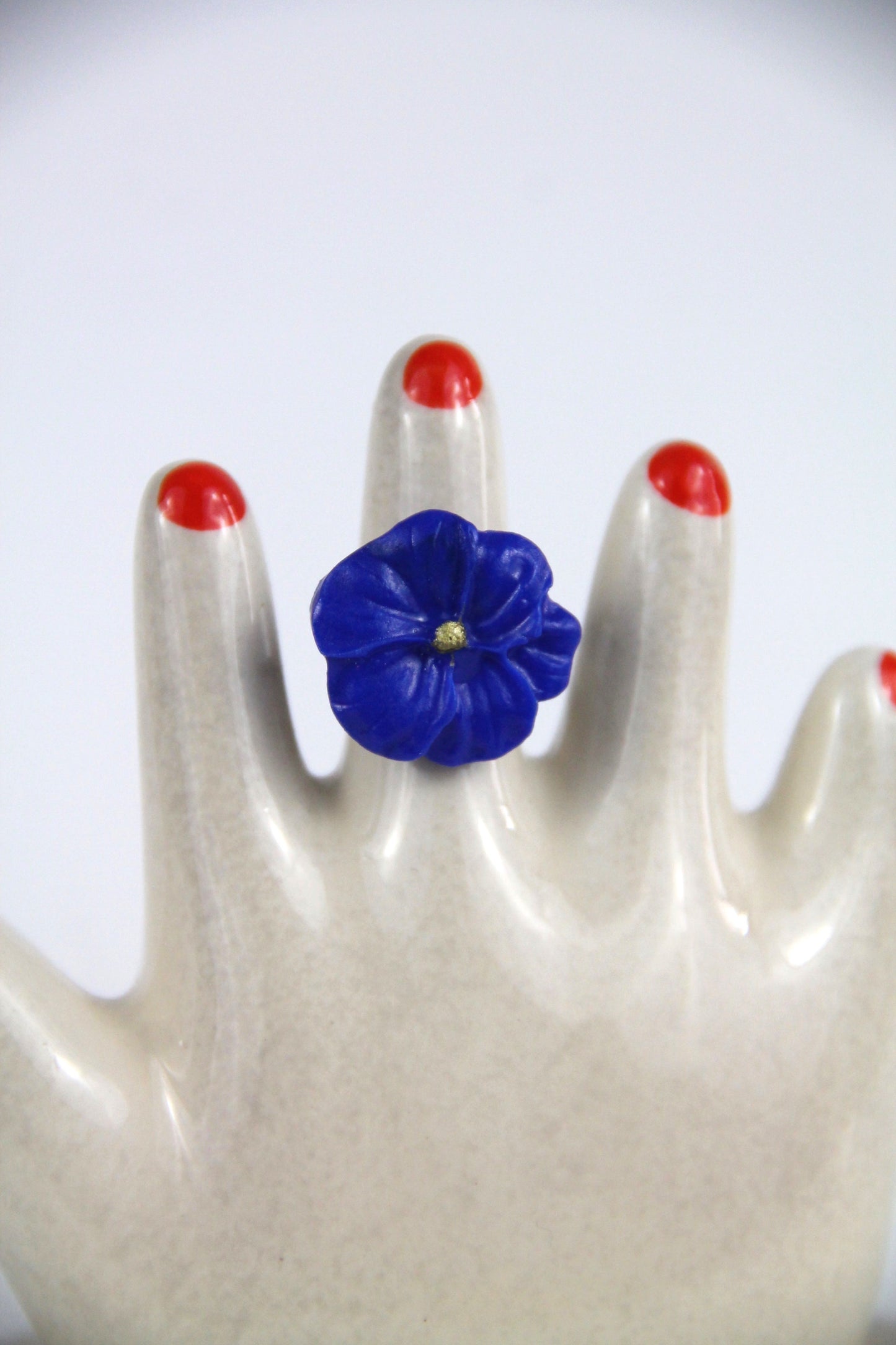 Flower Power ring (adjustable) - Poppy