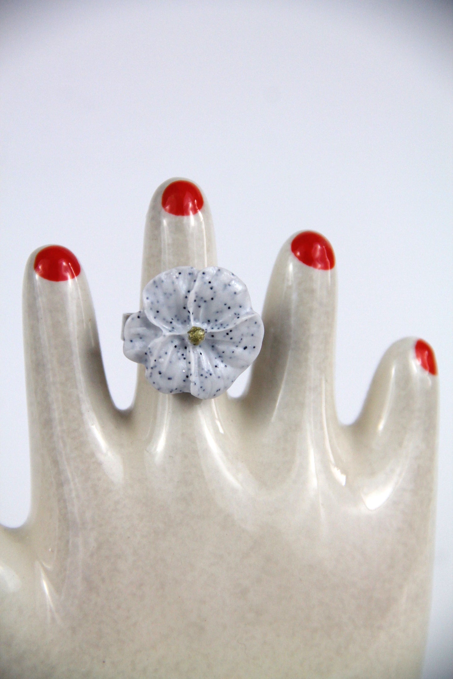 Flower Power ring (adjustable) - Poppy