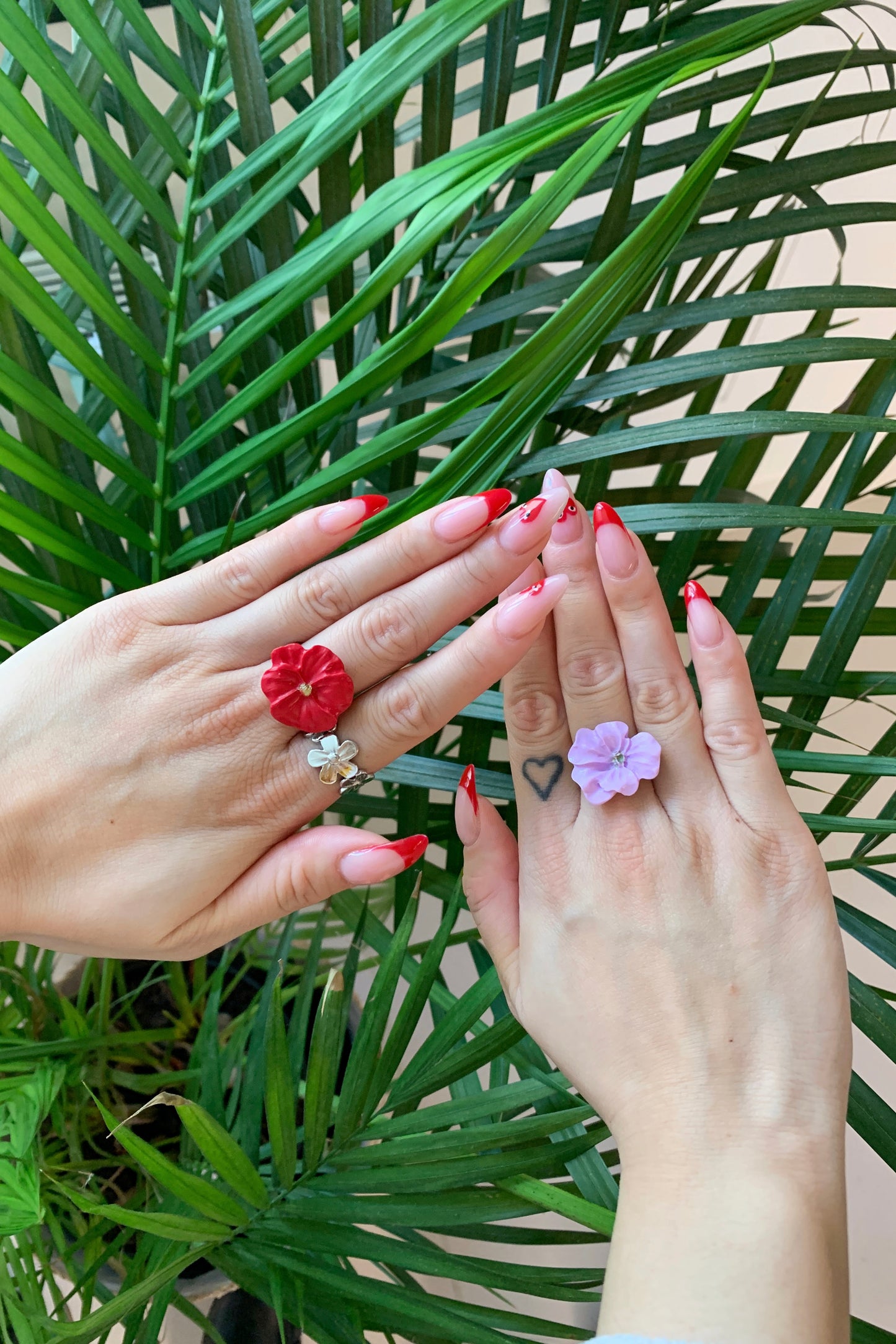 Flower Power ring (adjustable) - Poppy