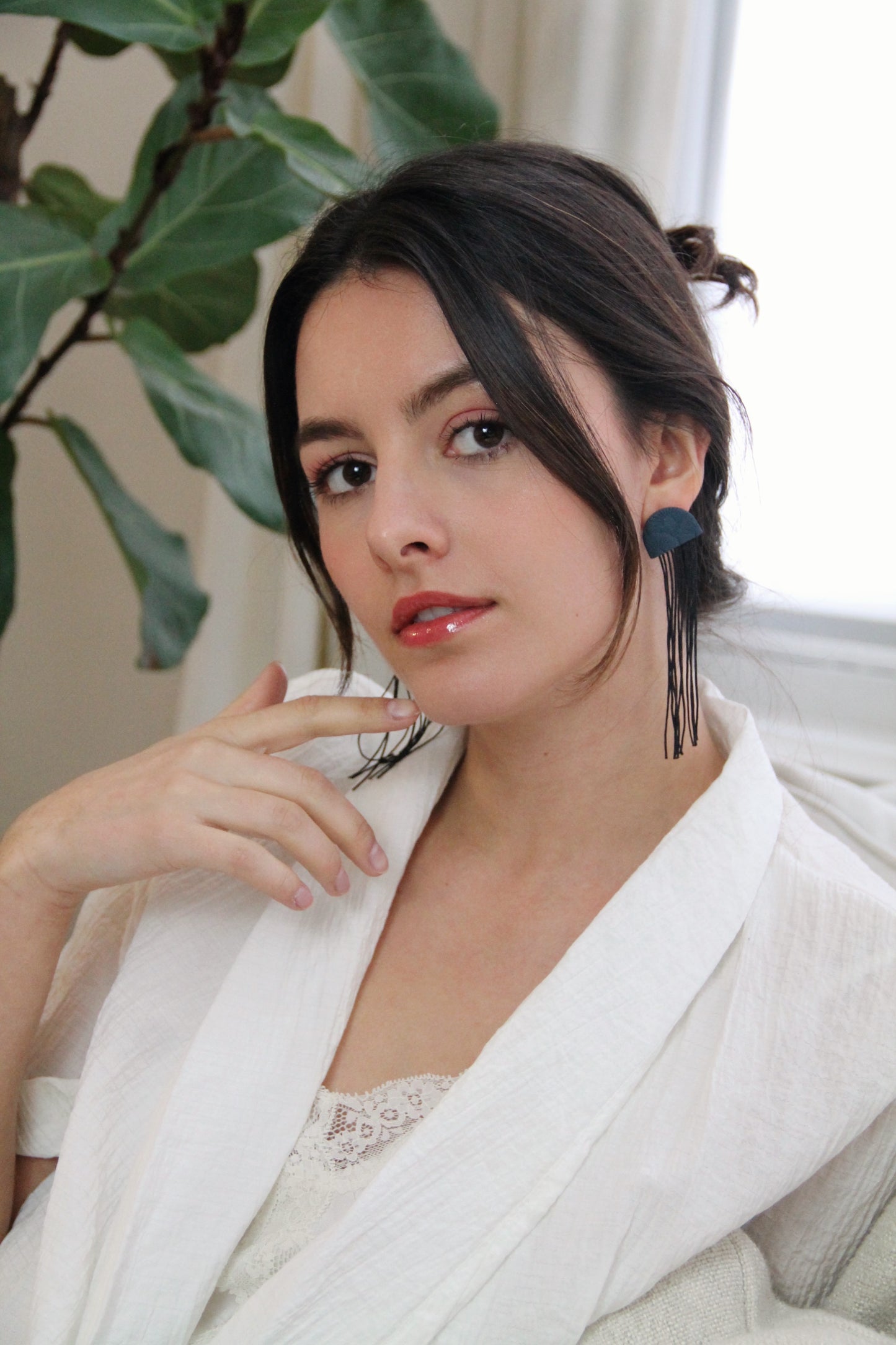 WATERFALL fringe earrings