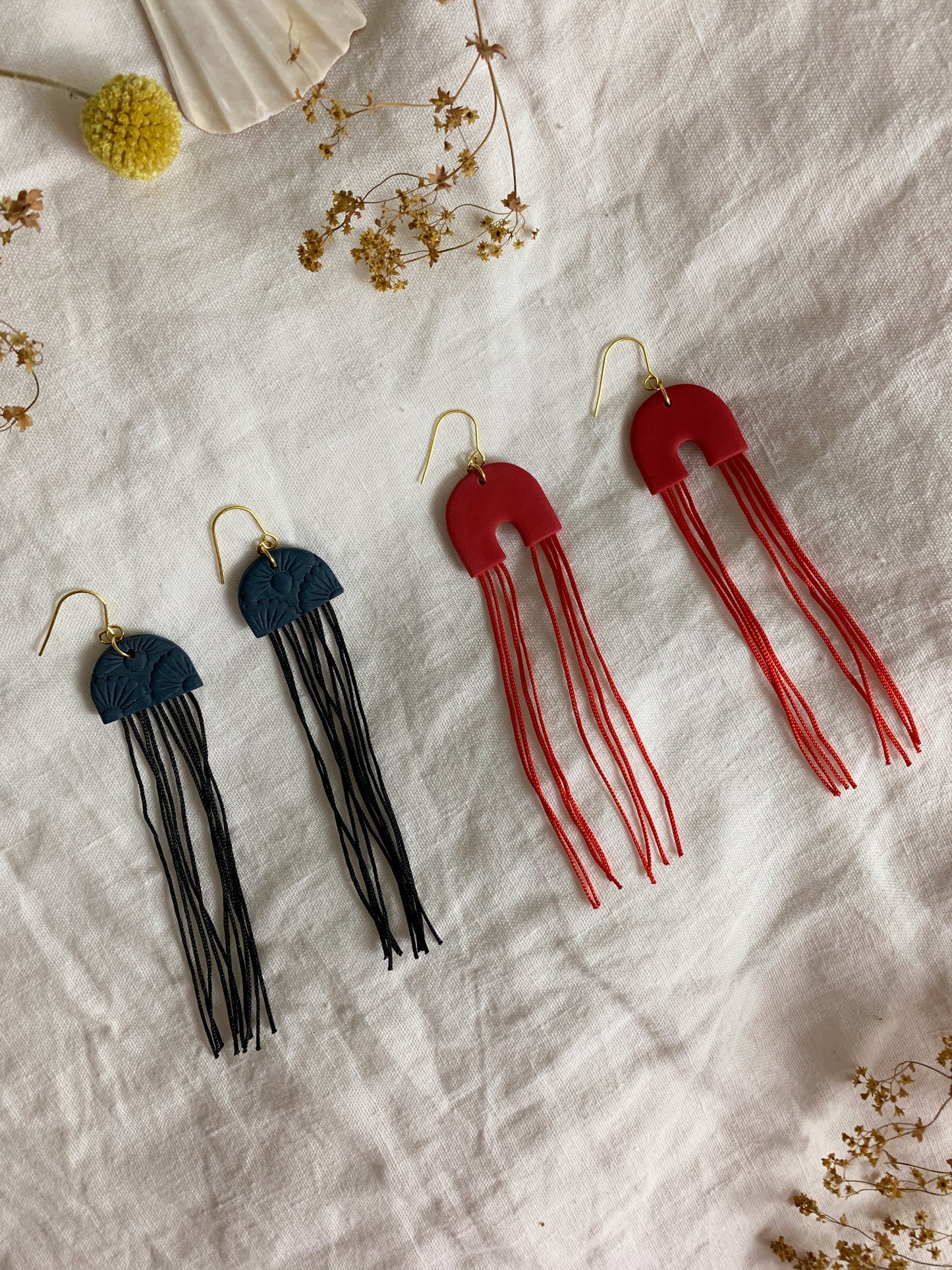 BURLESQUE fringe earrings