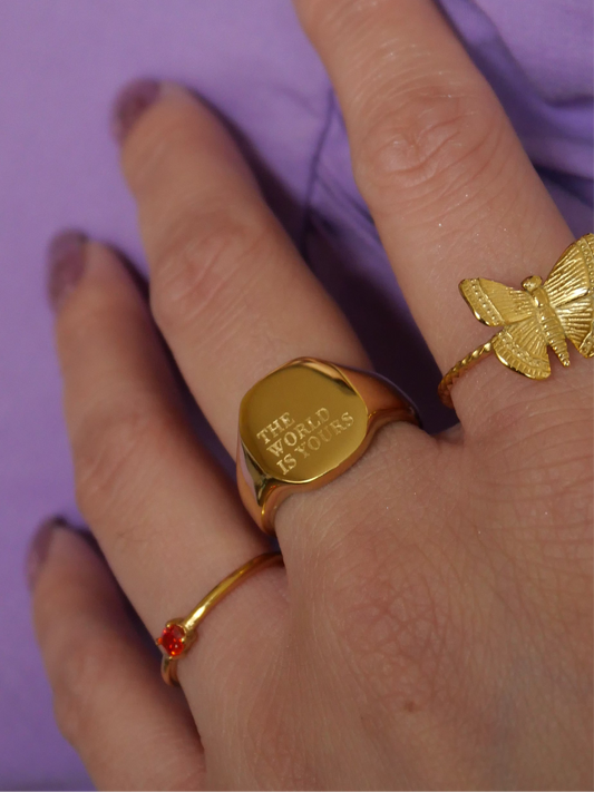 THE WORLD IS YOURS ring