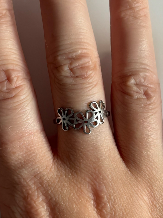TRIPLE FLOWER ring (adjustable)