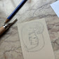 Lino art print - Cat woman