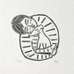 Lino art print - Boy with dog