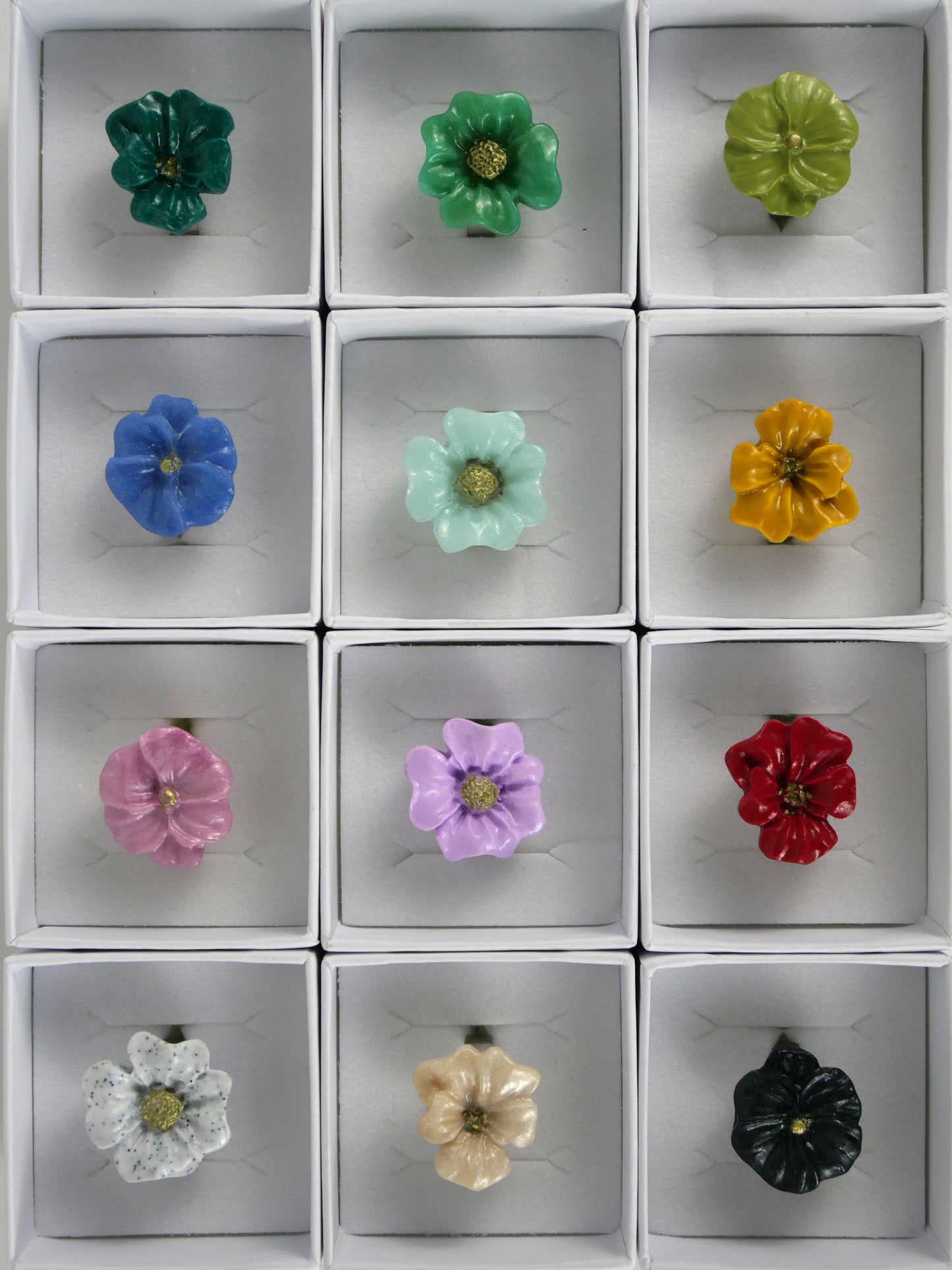 Flower Power ring (adjustable) - Fireweed