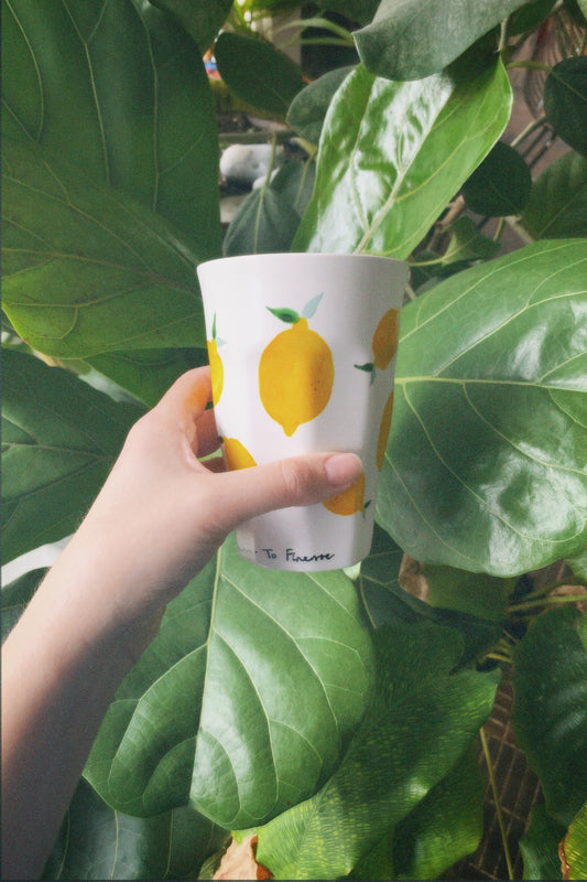 Porcelain FRUITY latte mug - Lemon