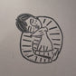 Lino art print - Cat woman