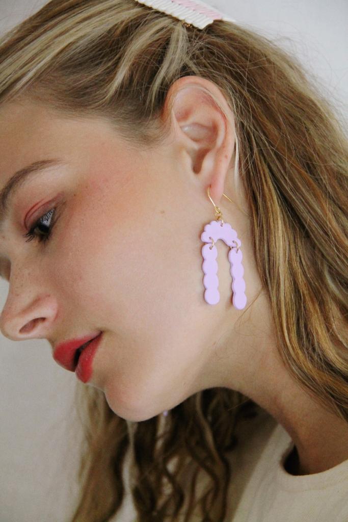 ELISABETH earrings - Pastel purple