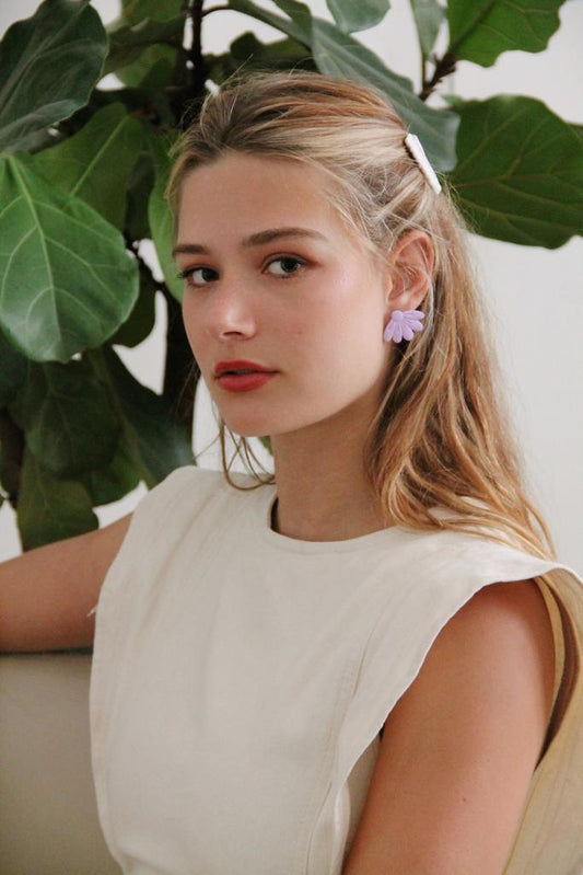 KANITA stud earrings - Pastel purple