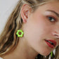 LOUISE flower earrings (charms) - Light orange