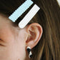 KIKI hair clips - White terrazzo