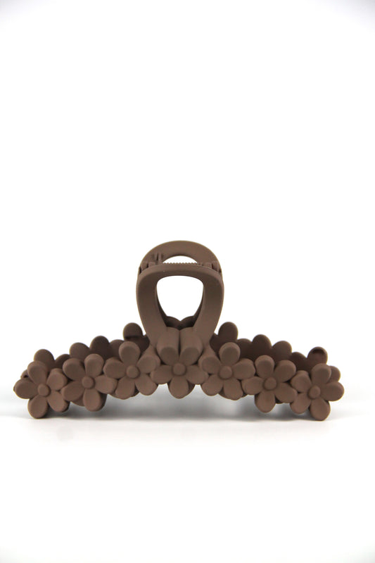 SEPTA flower hair claw - Brown