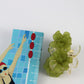 Small FLEUR flower hair claw - Green