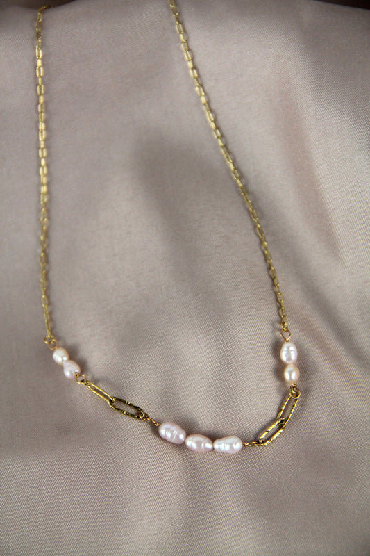 Freshwater pearl FAE necklace - Pink pearls