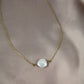 Freshwater pearl COIN necklace