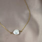 Freshwater pearl COIN necklace