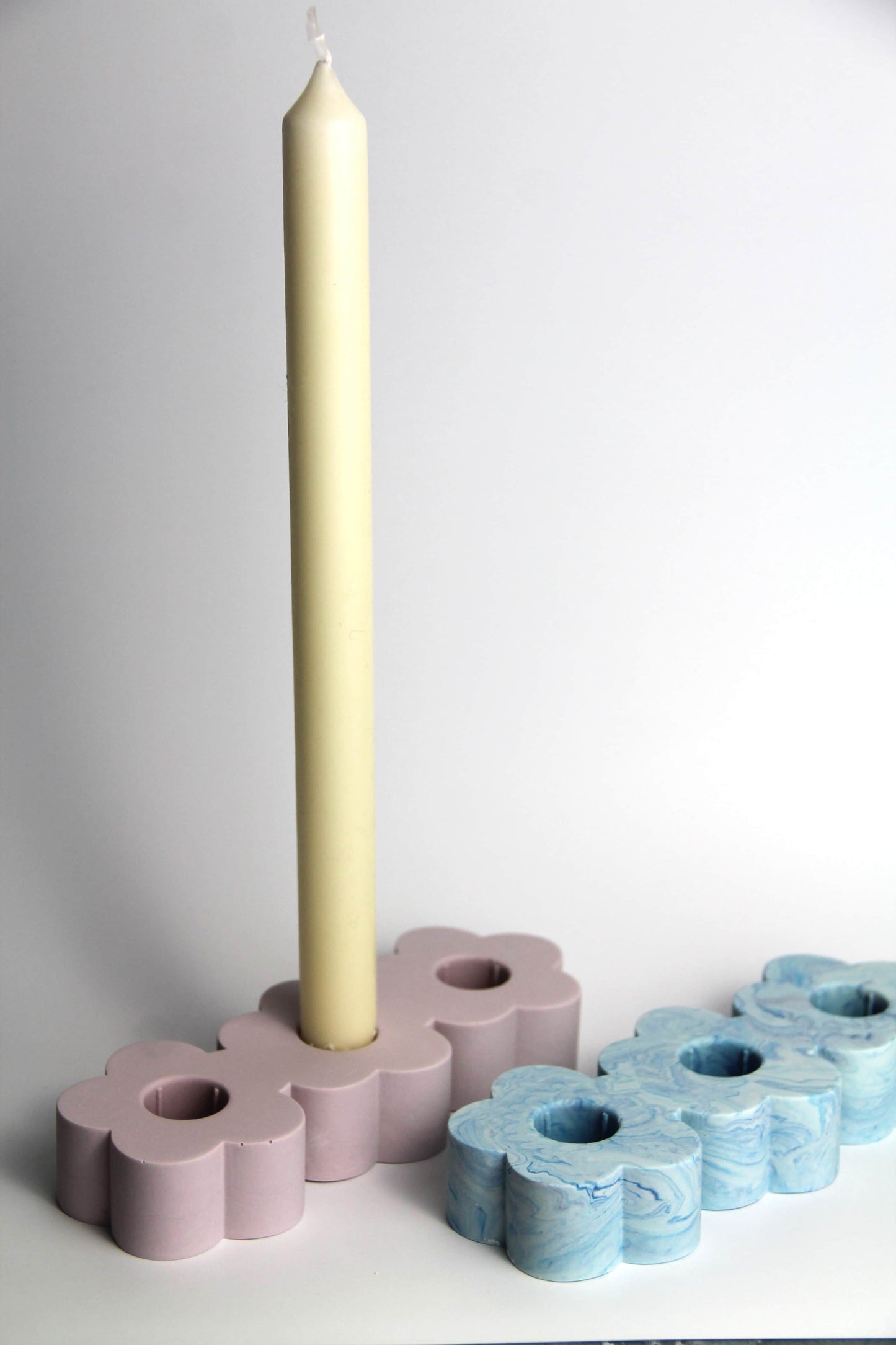 Triple flower candle holder - Custom made