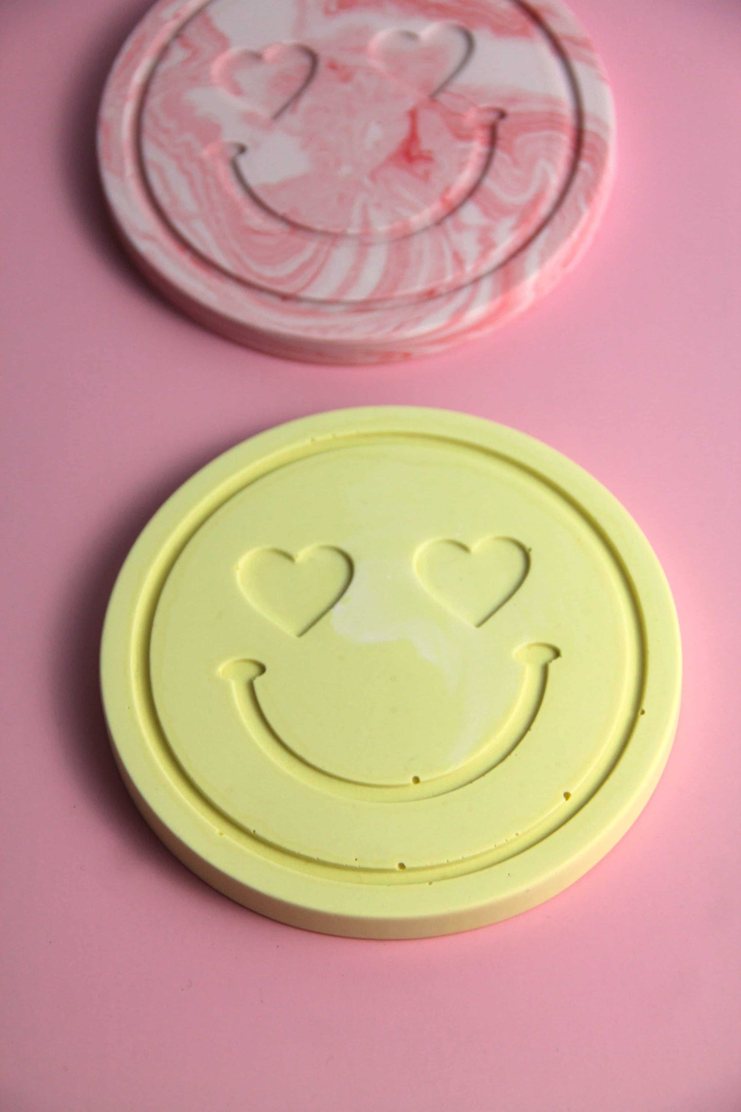 Heart smiley coaster - Custom made