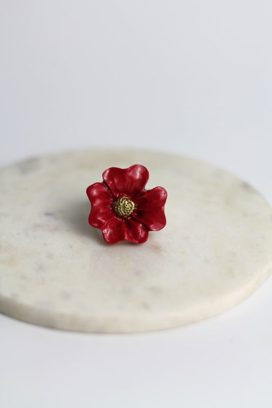 Flower Power ring - Fireweed - Red