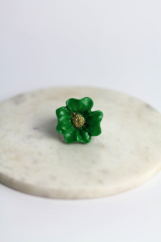 Flower Power ring - Fireweed - Bright green