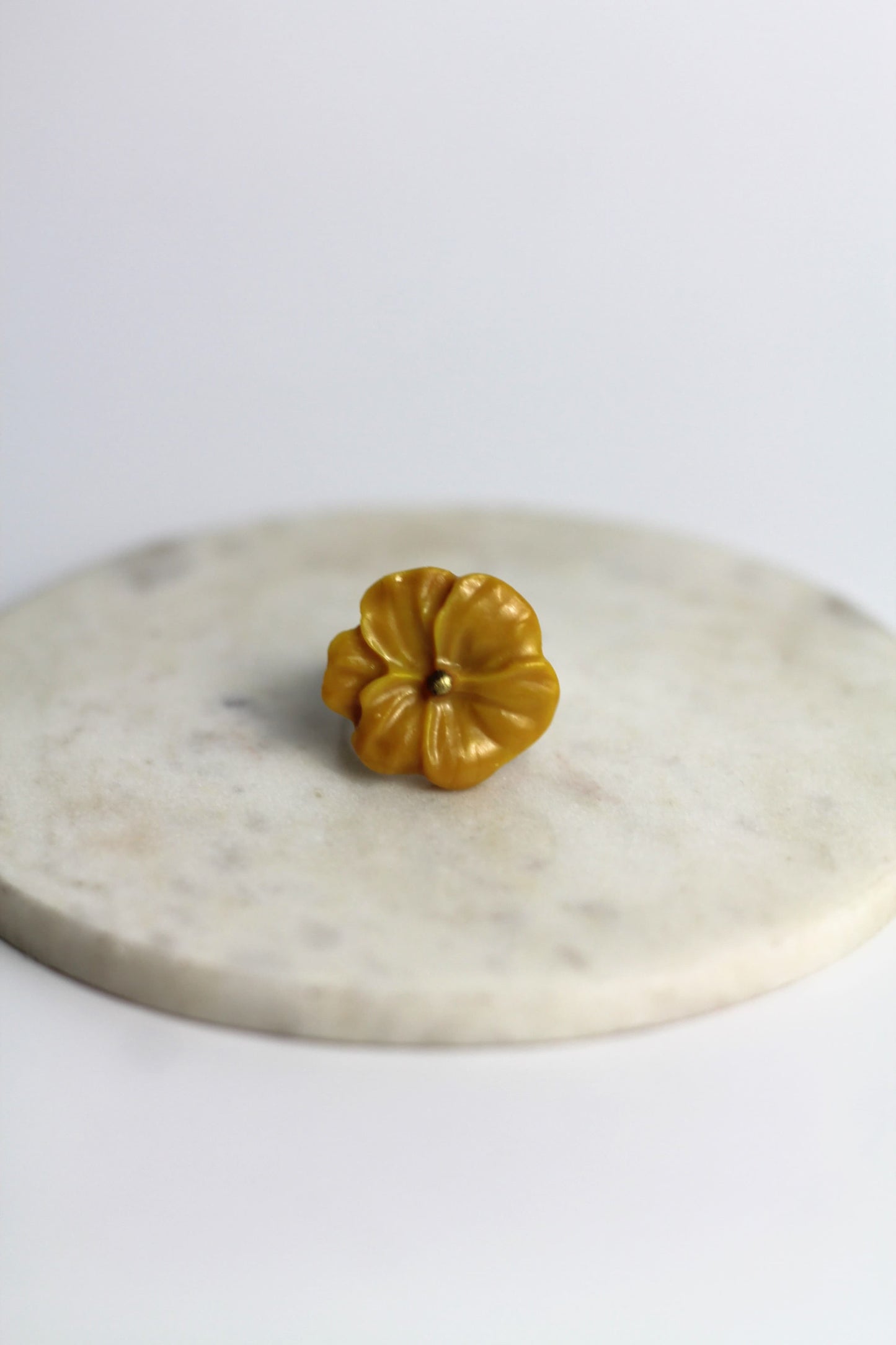 Flower Power ring - Poppy - Yellow
