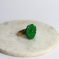 Flower Power ring - Poppy - Bright green