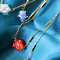 LILOU flower necklace - Blue
