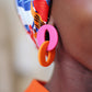 COSMOPOLITAN earrings - Blue & Speckled grey