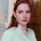 Freshwater pearl ODETTE earrings - Jade green