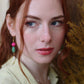Freshwater pearl ELODIE earrings - Pink and Jade green