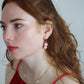 AVA bead earrings - Pastel pink