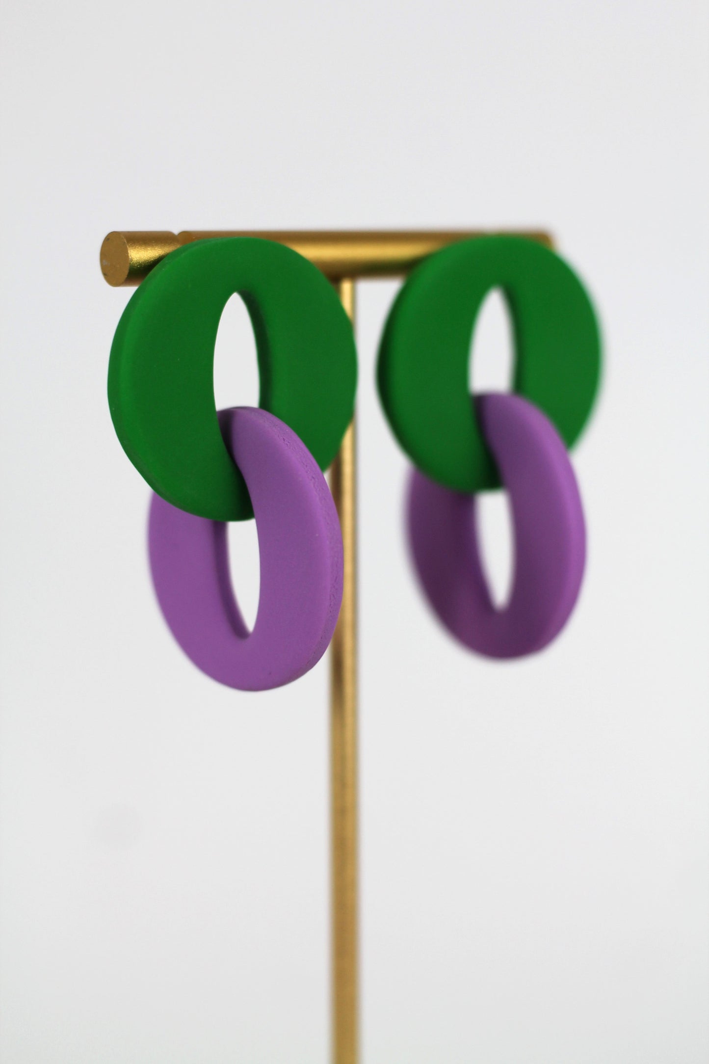 COSMOPOLITAN earrings - Green & Purple