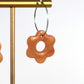 LOUISE flower earrings (charms) - Light orange