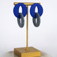 COSMOPOLITAN earrings - Blue & Speckled grey