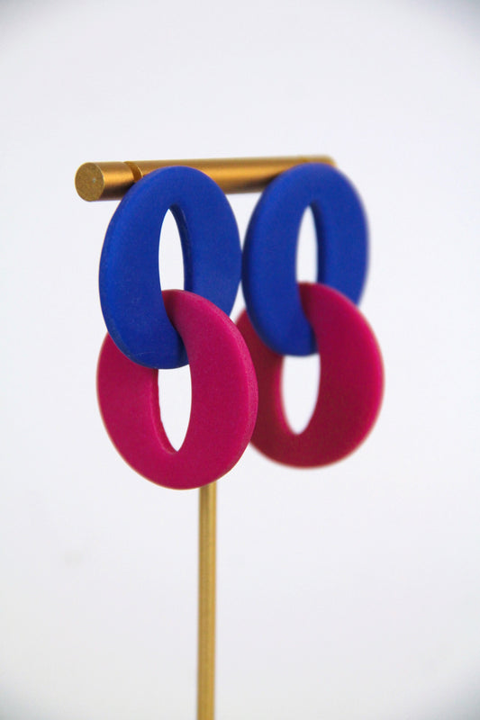 COSMOPOLITAN earrings - Blue & Pink