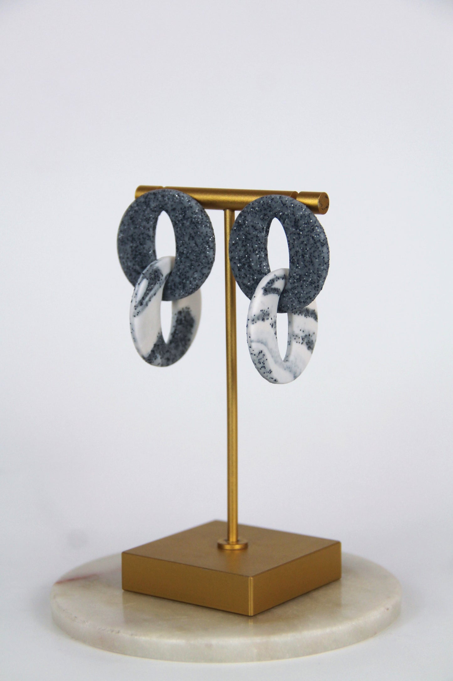 COSMOPOLITAN earrings - Speckled grey & Marble