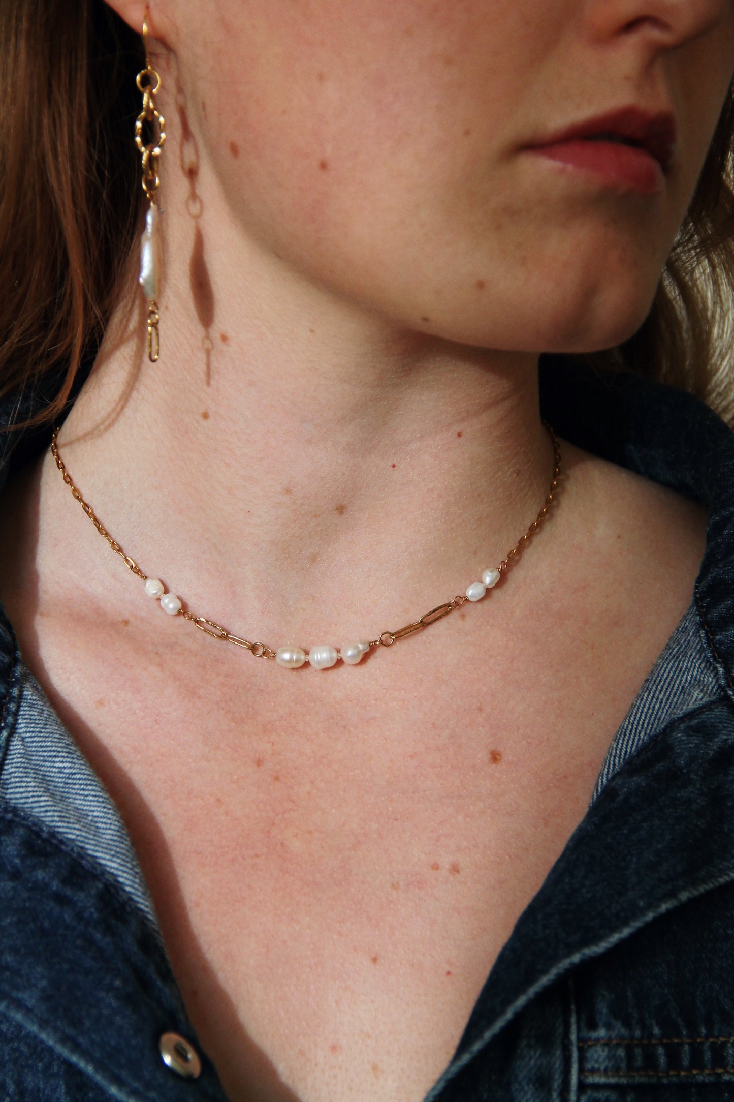 Freshwater pearl FAE necklace - White pearls