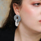 COSMOPOLITAN earrings - Speckled grey & Marble
