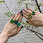Flower Power ring - Poppy - Bright green