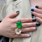Flower Power ring - Fireweed - White