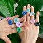 Flower Power ring - Poppy - Pearly light pink